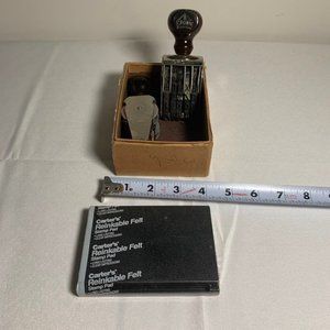 Vintage Crown 4 Row Rubber Ink Stamp Numbers Made in USA